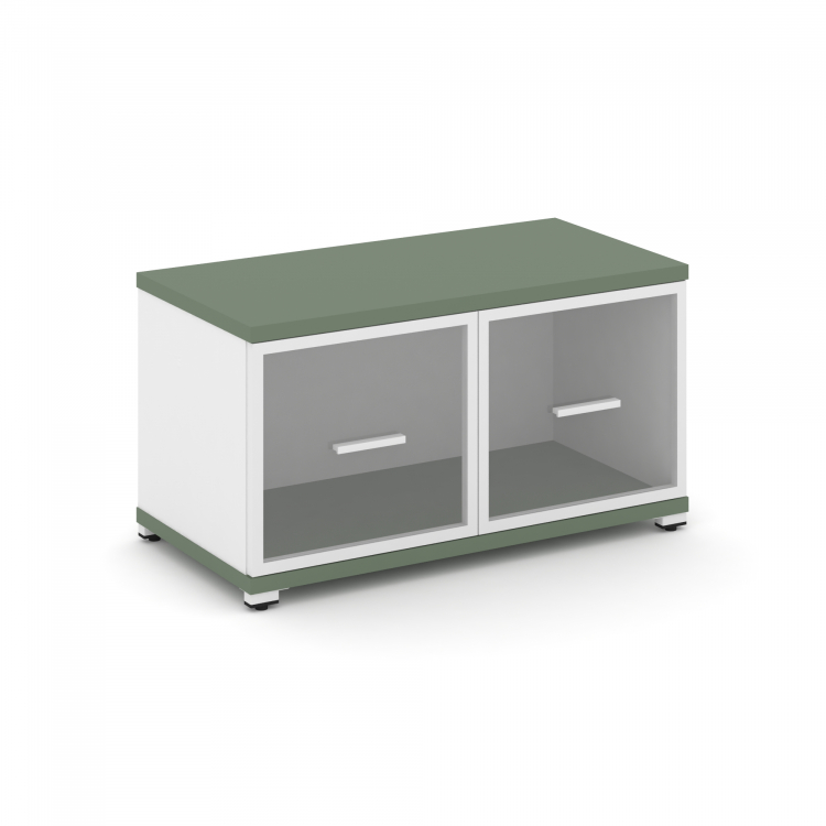 Concept Шкаф 1 широкая секция, 1 ниша CN.STS-113 RPW W Кобо/Белый Бриллиант/Металл Белый/Прозрачный