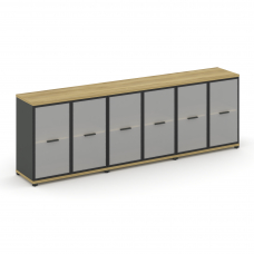 Concept Шкаф 3 широкие секции, 2 ниши CN.STS-233 RMB A Дуб Винченцо/Антрацит/Металл Антрацит/Сатин 2