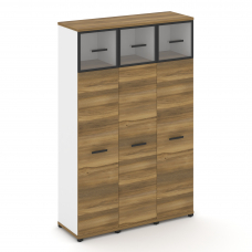 Concept Шкаф 3 узкие секции, 5 ниш CN.STU-537 RPB B Сандал Янтарный/Белый Бриллиант/Металл Черный/Пр