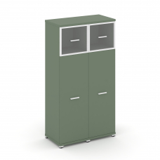 Concept Шкаф 2 узкие секции, 4 ниши CN.STU-424 RPW W Кобо/Металл Белый/Прозрачный 836*420*1554