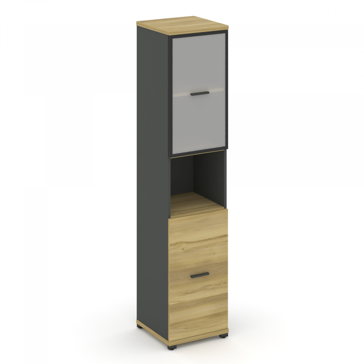 Concept Шкаф 1 узкая секция, 5 ниш CN.STU-513 RMB A Дуб Винченцо/Антрацит/Металл Антрацит/Сатин 420*