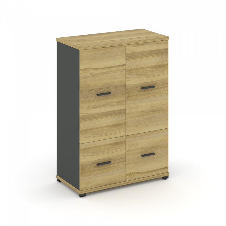 Concept Шкаф 1 широкая секция, 3 ниши CN.STS-312 A Дуб Винченцо/Антрацит/Металл Антрацит 836*420*118