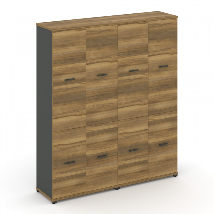 Concept Шкаф 2 широкие секции, 5 ниш CN.STS-522 A Сандал Янтарный/Антрацит/Металл Антрацит 1668*420*