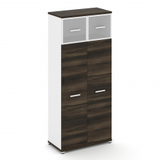 Concept Шкаф 1 широкая секция, 5 ниш CN.STS-517 RMW W Дуб Мали/Белый Бриллиант/Металл Белый/Сатин 83