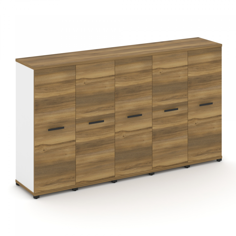 Concept Шкаф 5 узких секций, 3 ниши CN.STU-356 B Сандал Янтарный/Белый Бриллиант/Металл Черный 2084*