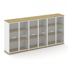 Concept Шкаф 3 широкие секции, 3 ниши CN.STS-336 RPW W Дуб Винченцо/Белый Бриллиант/Металл Белый/Про