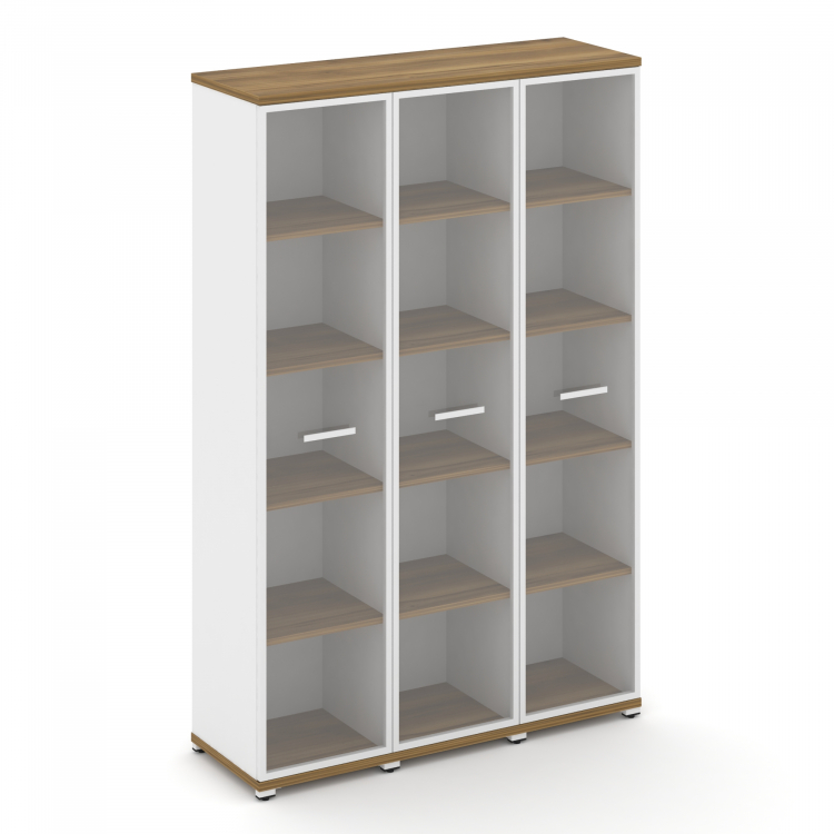 Concept Шкаф 3 узкие секции, 5 ниш CN.STU-538 RPW W Сандал Янтарный/Белый Бриллиант/Металл Белый/Про