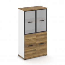 Concept Шкаф 1 широкая секция, 4 ниши CN.STS-412 RMB B Сандал Янтарный/Белый Бриллиант/Металл Черный