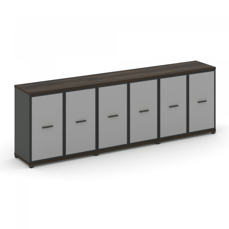 Concept Шкаф 3 широкие секции, 2 ниши CN.STS-233 RMB A Дуб Мали/Антрацит/Металл Антрацит/Сатин 2500*