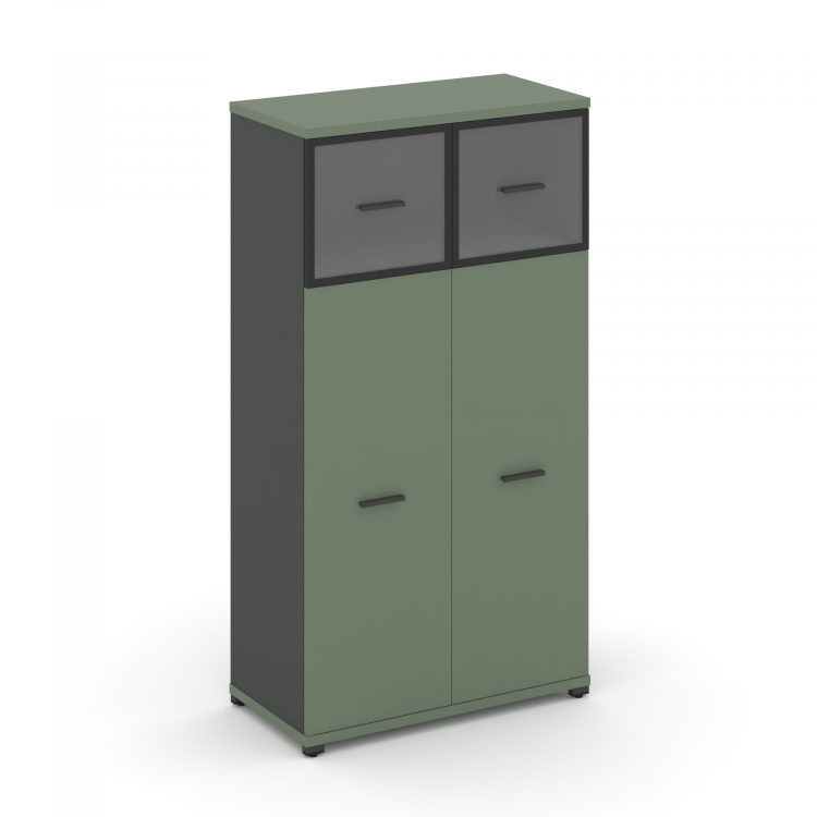 Concept Шкаф 1 широкая секция, 4 ниши CN.STS-414 RPB A Кобо/Антрацит/Металл Антрацит/Прозрачный 836*