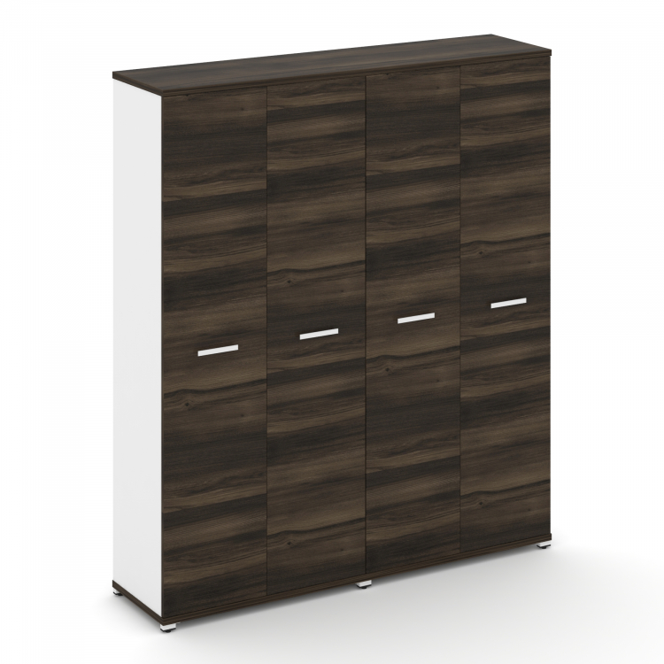 Concept Шкаф 2 широкие секции, 5 ниш CN.STS-528 W Дуб Мали/Белый Бриллиант/Металл Белый 1668*420*192