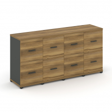 Concept Шкаф 4 узкие секции, 2 ниши CN.STU-242 A Сандал Янтарный/Антрацит/Металл Антрацит 1668*420*8