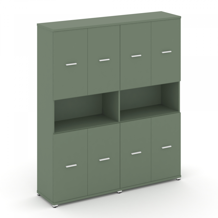 Concept Шкаф 2 широкие секции, 5 ниш CN.STS-523 W Кобо/Металл Белый 1668*420*1922