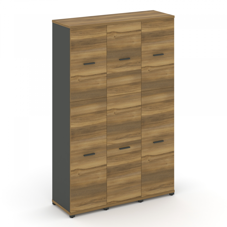 Concept Шкаф 3 узкие секции, 5 ниш CN.STU-535 A Сандал Янтарный/Антрацит/Металл Антрацит 1252*420*19