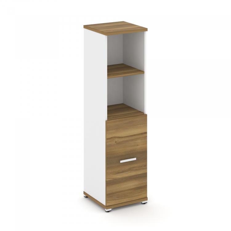 Concept Шкаф 1 узкая секция, 4 ниши CN.STU-411 W Сандал Янтарный/Белый Бриллиант/Металл Белый 420*42