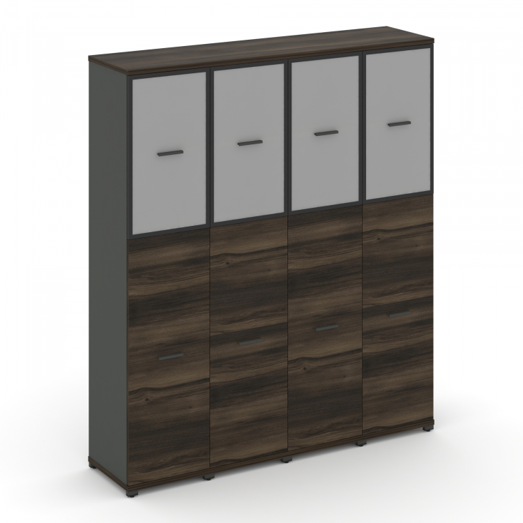 Concept Шкаф 4 узкие секции, 5 ниш CN.STU-545 RMB A Дуб Мали/Антрацит/Металл Антрацит/Сатин 1668*420