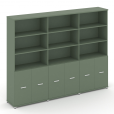 Concept Шкаф 3 широкие секции, 5 ниш CN.STS-531 W Кобо/Металл Белый 2500*420*1922