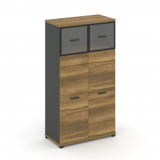 Concept Шкаф 1 широкая секция, 4 ниши CN.STS-414 RPB A Сандал Янтарный/Антрацит/Металл Антрацит/Проз