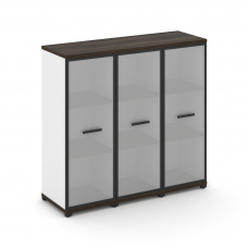 Concept Шкаф 3 узкие секции, 3 ниши CN.STU-336 RMB B Дуб Мали/Белый Бриллиант/Металл Черный/Сатин 12