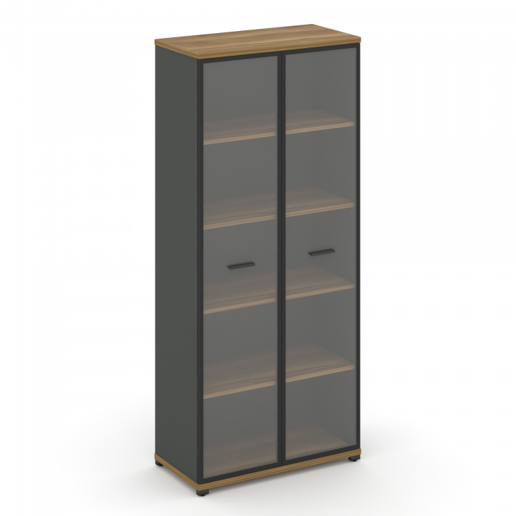 Concept Шкаф 1 широкая секция, 5 ниш CN.STS-518 RPB A Сандал Янтарный/Антрацит/Металл Антрацит/Прозр