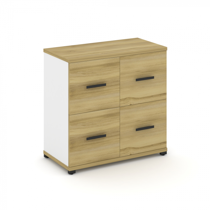 Концепт Шкаф 1 широкая секция, 2 ниши CN.STS-212 B Дуб Винченцо/Белый Бриллиант/Металл Черный 836*42