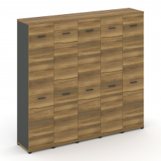 Concept Шкаф 5 узких секций, 5 ниш CN.STU-557 A Сандал Янтарный/Антрацит/Металл Антрацит 2084*420*19