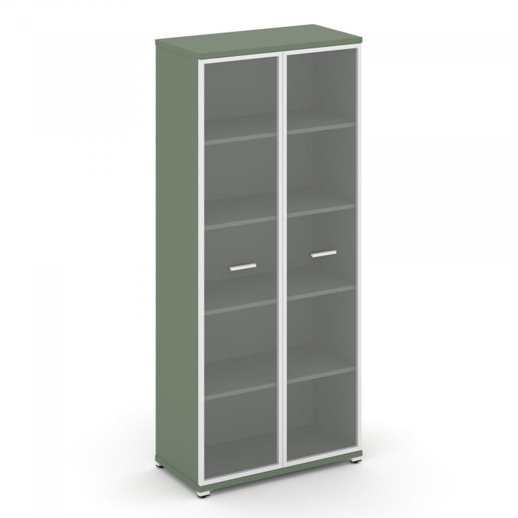 Concept Шкаф 1 широкая секция, 5 ниш CN.STS-518 RPW W Кобо/Металл Белый/Прозрачный 836*420*1922