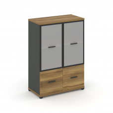 Concept Шкаф 1 широкая секция, 3 ниши CN.STS-312 RMB A Сандал Янтарный/Антрацит/Металл Антрацит/Сати