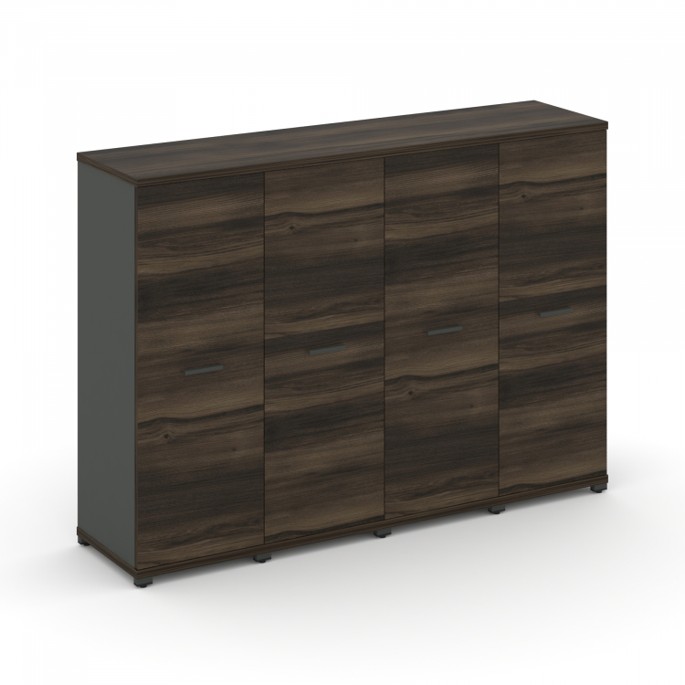 Concept Шкаф 4 узкие секции, 3 ниши CN.STU-346 A Дуб Мали/Антрацит/Металл Антрацит 1668*420*1186