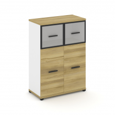 Concept Шкаф 1 широкая секция, 3 ниши CN.STS-314 RMB B Дуб Винченцо/Белый Бриллиант/Металл Черный/Са