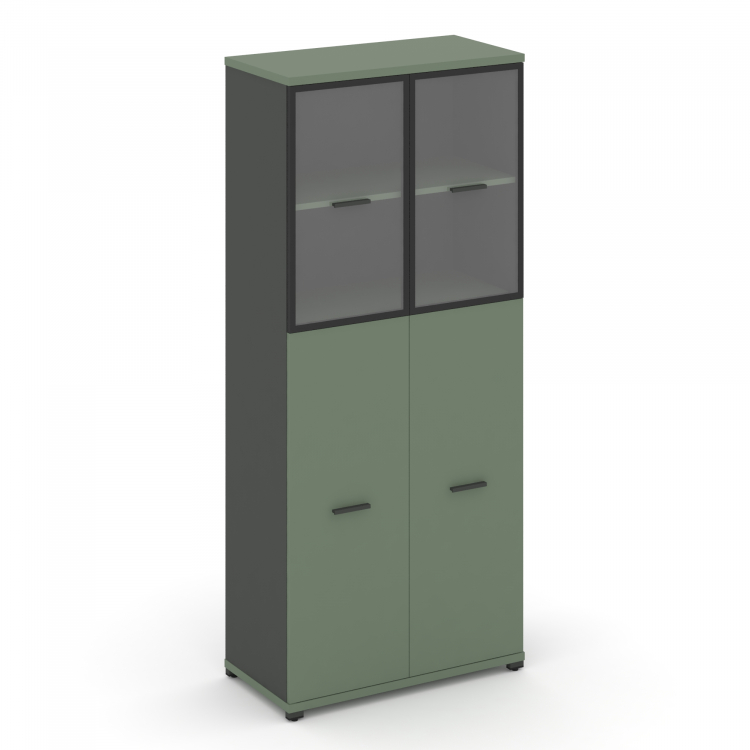 Concept Шкаф 1 широкая секция, 5 ниш CN.STS-515 RPB A Кобо/Антрацит/Металл Антрацит/Прозрачный 836*4