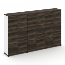 Concept Шкаф 3 широкие секции, 4 ниши CN.STS-434 B Дуб Мали/Белый Бриллиант/Металл Черный 2500*420*1