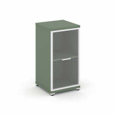 Concept Шкаф 1 узкая секция, 2 ниши CN.STU-213 RPW W Кобо/Металл Белый/Прозрачный 420*420*818