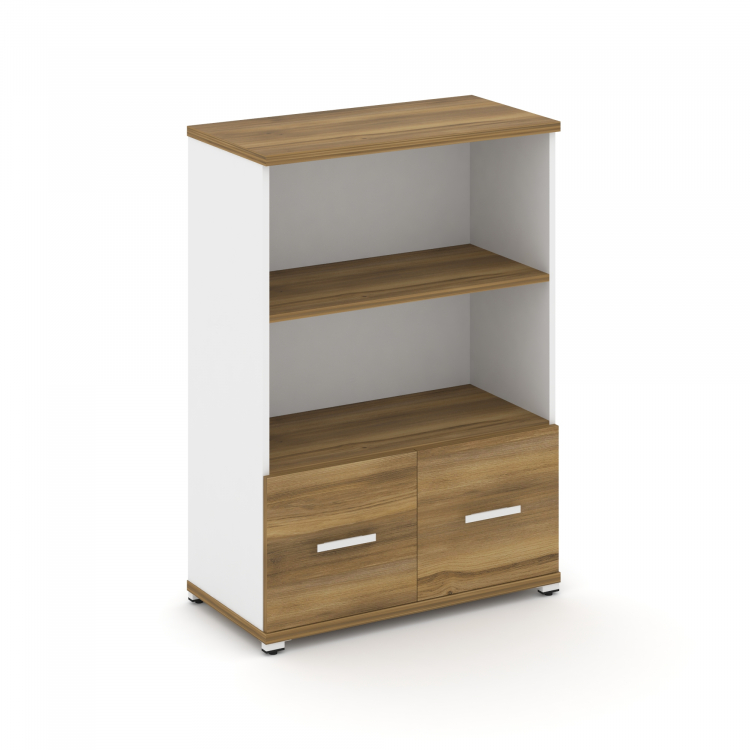 Concept Шкаф 1 широкая секция, 3 ниши CN.STS-311 W Сандал Янтарный/Белый Бриллиант/Металл Белый 836*