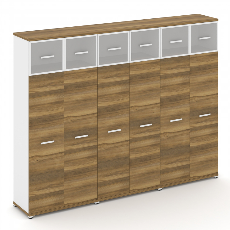 Concept Шкаф 3 широкие секции, 5 ниш CN.STS-537 RMW W Сандал Янтарный/Белый Бриллиант/Металл Белый/С