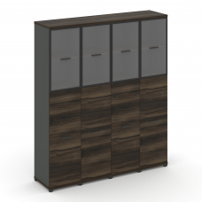 Concept Шкаф 4 узкие секции, 5 ниш CN.STU-545 RPB A Дуб Мали/Антрацит/Металл Антрацит/Прозрачный 166