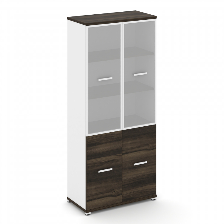 Concept Шкаф 1 широкая секция, 5 ниш CN.STS-512 RMW W Дуб Мали/Белый Бриллиант/Металл Белый/Сатин 83