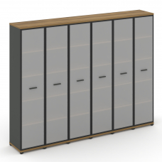 Concept Шкаф 6 узких секций, 5 ниш CN.STU-568 RMB A Сандал Янтарный/Антрацит/Металл Антрацит/Сатин 2