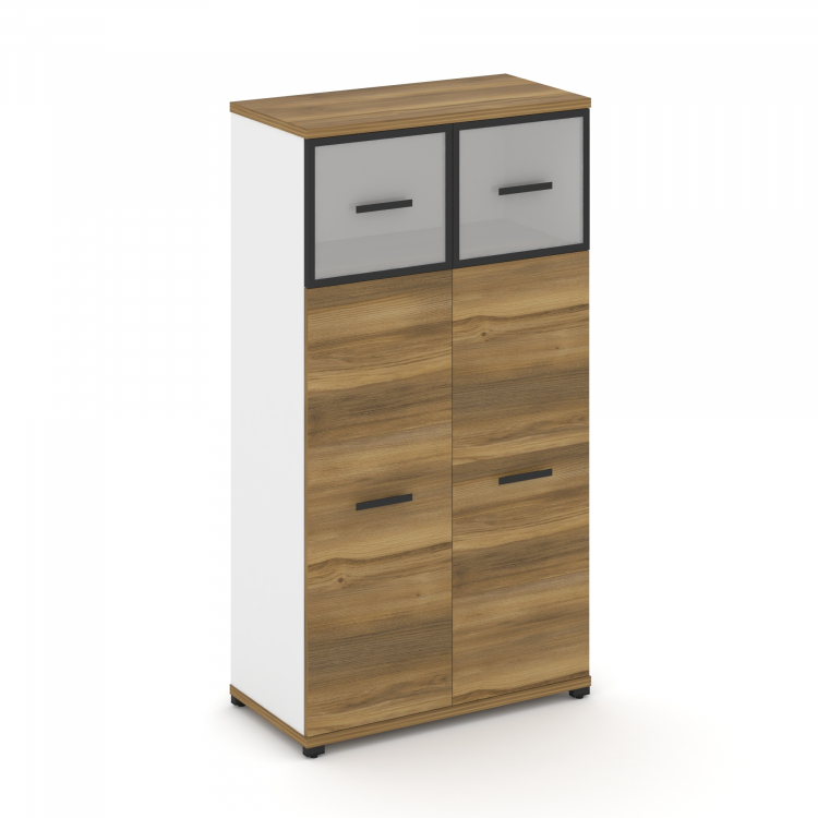 Concept Шкаф 1 широкая секция, 4 ниши CN.STS-414 RMB B Сандал Янтарный/Белый Бриллиант/Металл Черный