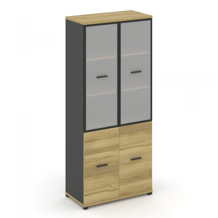 Concept Шкаф 1 широкая секция, 5 ниш CN.STS-512 RMB A Дуб Винченцо/Антрацит/Металл Антрацит/Сатин 83