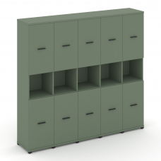 Concept Шкаф 5 узких секций, 5 ниш CN.STU-553 B Кобо/Металл Черный 2084*420*1922