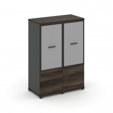 Concept Шкаф 2 узкие секции, 3 ниши CN.STU-322 RMB A Дуб Мали/Антрацит/Металл Антрацит/Сатин 836*420