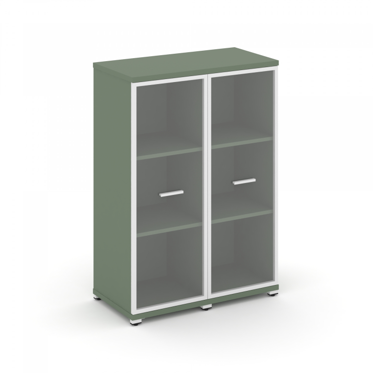 Concept Шкаф 2 узкие секции, 3 ниши CN.STU-326 RPW W Кобо/Металл Белый/Прозрачный 836*420*1186