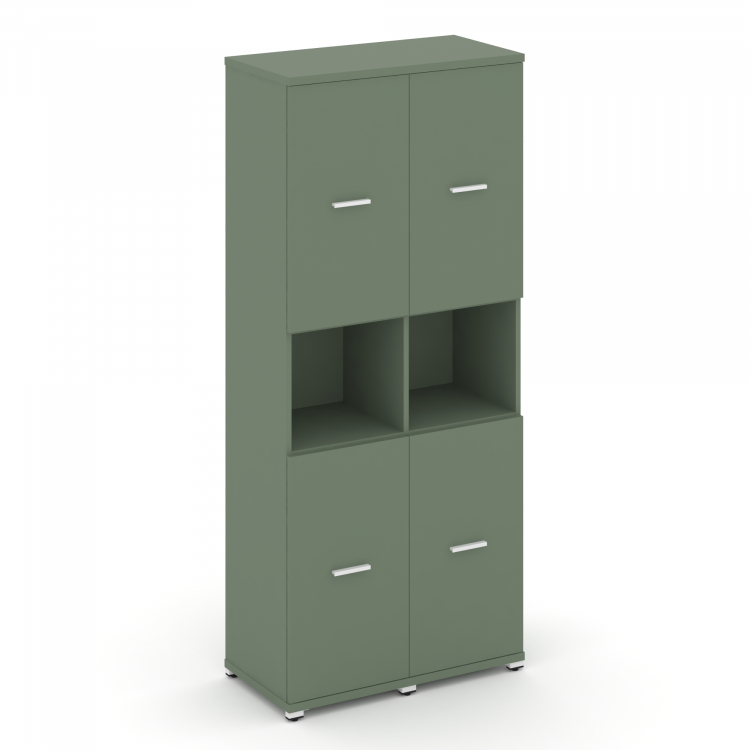 Concept Шкаф 2 узкие секции, 5 ниш CN.STU-523 W Кобо/Металл Белый 836*420*1922