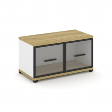 Concept Шкаф 1 широкая секция, 1 ниша CN.STS-113 RPB B Дуб Винченцо/Белый Бриллиант/Металл Черный/Пр