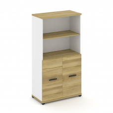 Concept Шкаф 1 широкая секция, 4 ниши CN.STS-411 B Дуб Винченцо/Белый Бриллиант/Металл Черный 836*42