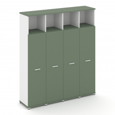 Concept Шкаф 4 узкие секции, 5 ниш CN.STU-546 W Кобо/Белый Бриллиант/Металл Белый 1668*420*1922