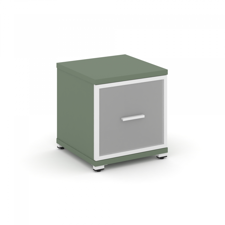 Concept Шкаф 1 узкая секция, 1 ниша CN.STU-113 RMW W Кобо/Металл Белый/Сатин 420*420*450