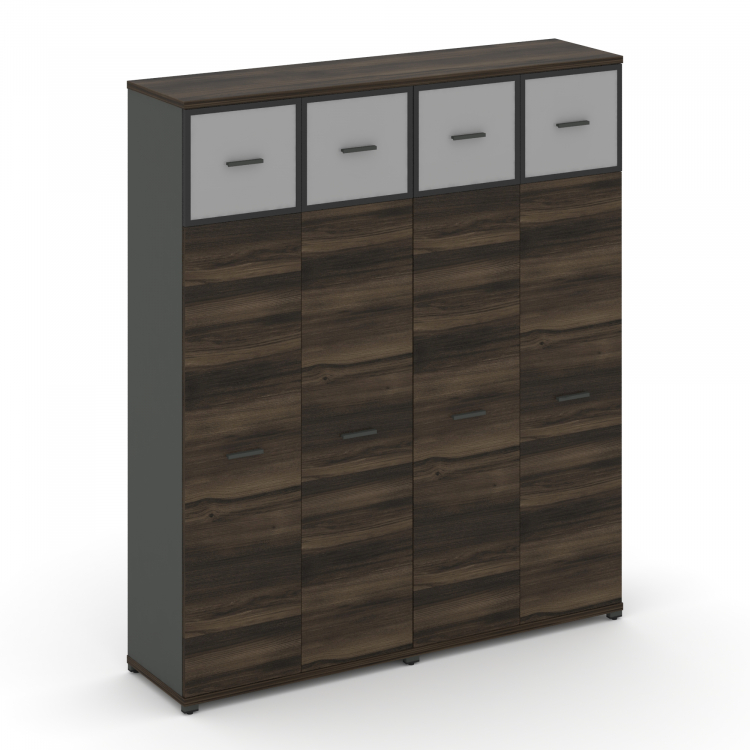 Concept Шкаф 2 широкие секции, 5 ниш CN.STS-527 RMB A Дуб Мали/Антрацит/Металл Антрацит/Сатин 1668*4