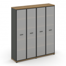 Concept Шкаф 2 широкие секции, 5 ниш CN.STS-528 RMB A Сандал Янтарный/Антрацит/Металл Антрацит/Сатин